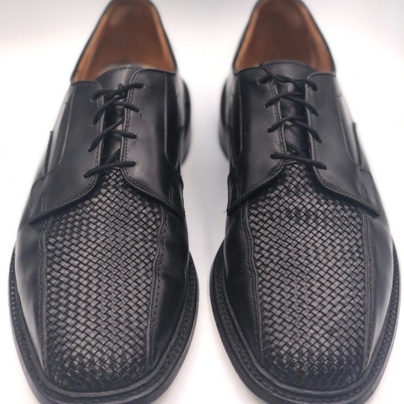 Allen Edmonds Mens Hillside Bluchers Dress Shoes Black Leather Woven 11.B TVG main image 7